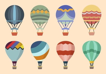 Flat Hot Air Balloon Vectors - vector #438673 gratis